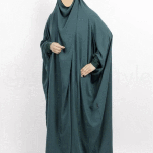 Teal Serenity Abaya